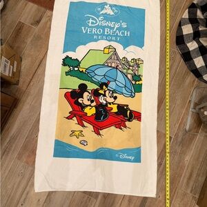 Disney Vero Beach Resort Towel with Blue and Yellow Accents